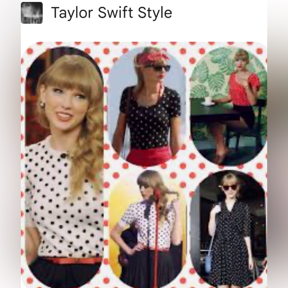 BR white Button Down w/ Black Dots #TaylorSwiftFashion - Picture 8 of 8